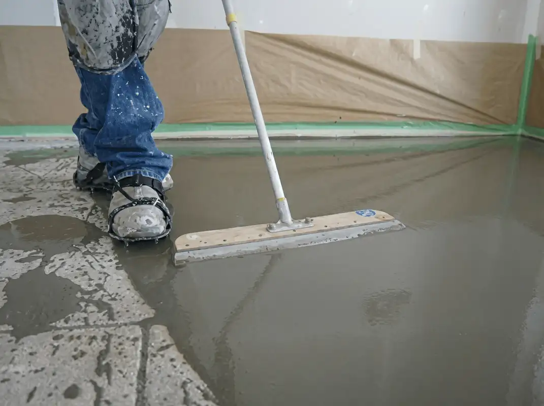 Uneven floor being professionally repaired in Naperville, IL